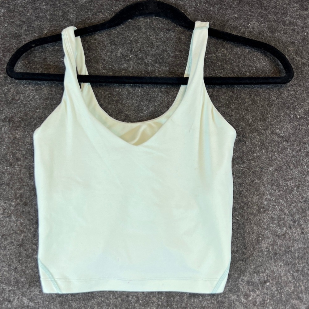 Lululemon Align Tank Top Womens 2 Green Padded Light Support A/B Cup Gym Yoga